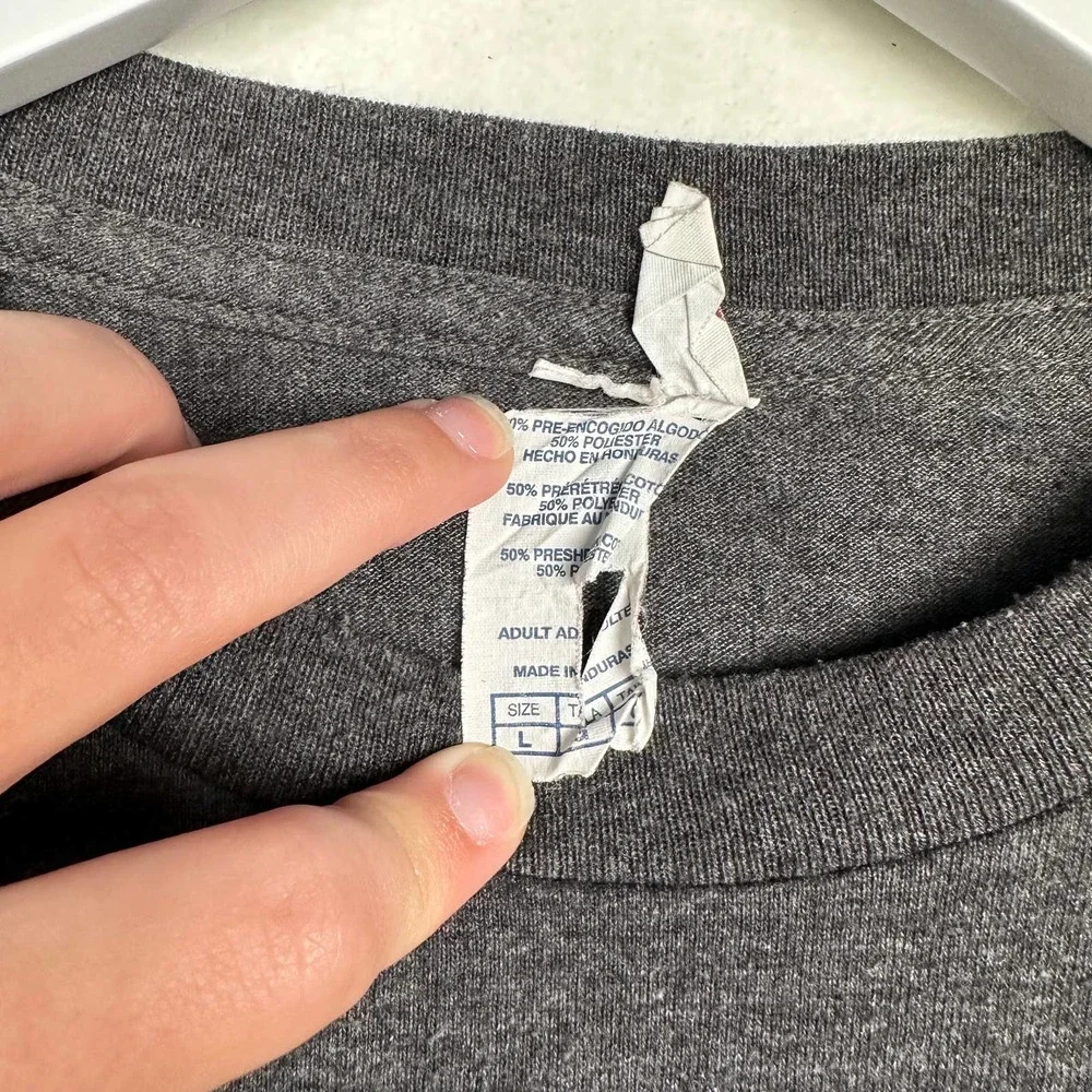 Mount Rushmore Sz L Gray Graphic Print Short Sleeve‎ Crewneck Tee Shirt - Picture 4 of 8